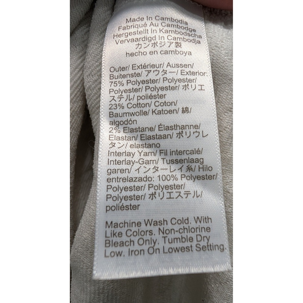 J.Crew‎ Quilted Turtleneck Sweatshirt Ivory Diamond Pattern - Small - Picture 5 of 6